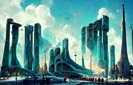 Future city by adobe flash 